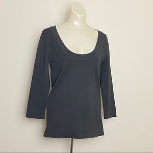 Zara Knit Collection Black Sweater 3/4 Sleeve